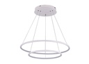 ANNU LED pendel 2 ringen 53W SMD LED 3000K dimbaar ø600+400mm wit