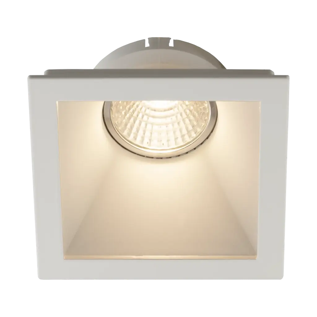 TETIZ Square white recessed downlight GU10 excl