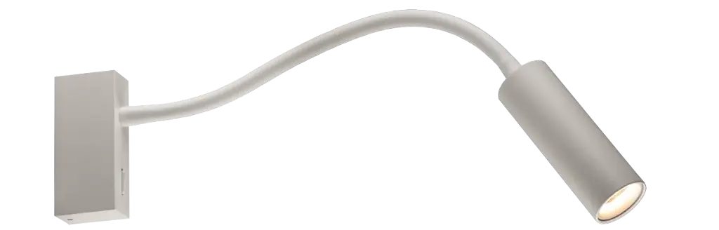 Lopal 1L 4,5W LED wall light goose neck + switch sandy white
