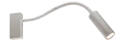 Lopal 1L 4,5W LED wall light goose neck + switch sandy white