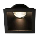 TETIZ Square black recessed downlight GU10 excl
