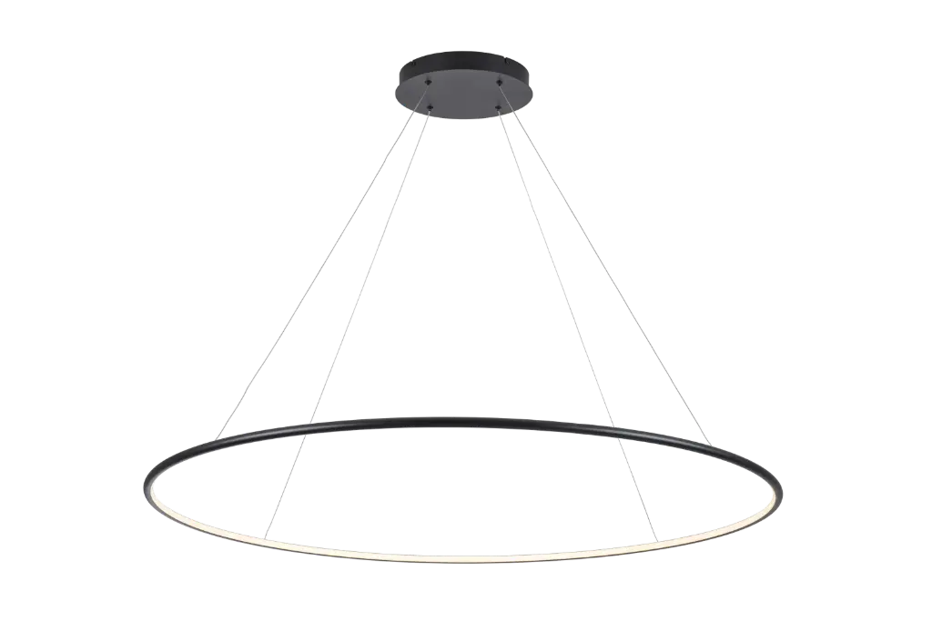 ANNU LED Pendel 1 ring 64W 2240Lm SMD 3000K dimbaar ø1200mm zwart XL 3m kabel