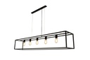 KAGO pendule rectangle noir 5xE27 xl 180cm