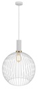OONAH 1xE27 D450xH550 Wit / goud + 3m kabel wit stof