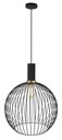 OONAH 1xE27 D350xH440 Zwart / goud + 3m kabel zwart stof