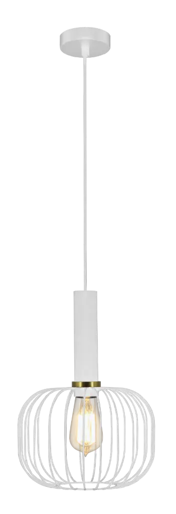 OONAH 1xE27 D250xH360 White / gold + 3m white fabric cable