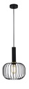 OONAH 1xE27 D250xH360 Zwart / goud + 3m kabel zwart stof