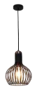 RAGA 1x E27 pendel zwart + koper Ø23,5cm