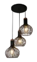 RAGA pendant 3x E27 black + copper diam 23,5