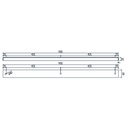 Losse opbouw basis voor pendels 3x, wit, 90cm