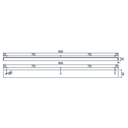 Losse opbouw basis voor pendels 3x, wit, 150cm