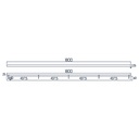 Losse opbouw basis voor pendels 5x, wit, 180cm