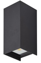 ISIK Wandlicht 2x3W 3000K IP54 zwart