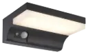 NORD Wand licht IP65 2W SMD LED 3000K, solar + sensor, zwart
