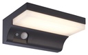 NORD Wand licht IP65 2W SMD LED 3000K, solar + sensor, zwart