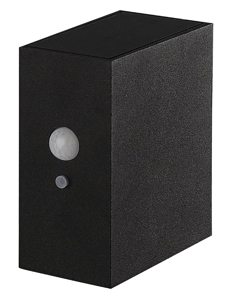 RAGNAR Wandlicht IP65 2W CREE LED 3000K, solar + sensor, zwart