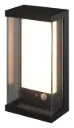 CASAR Wandlicht IP65 2W SMD LED 3000K, solar + sensor, zwart