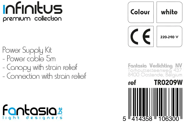 INFINITUS Power supply kit white