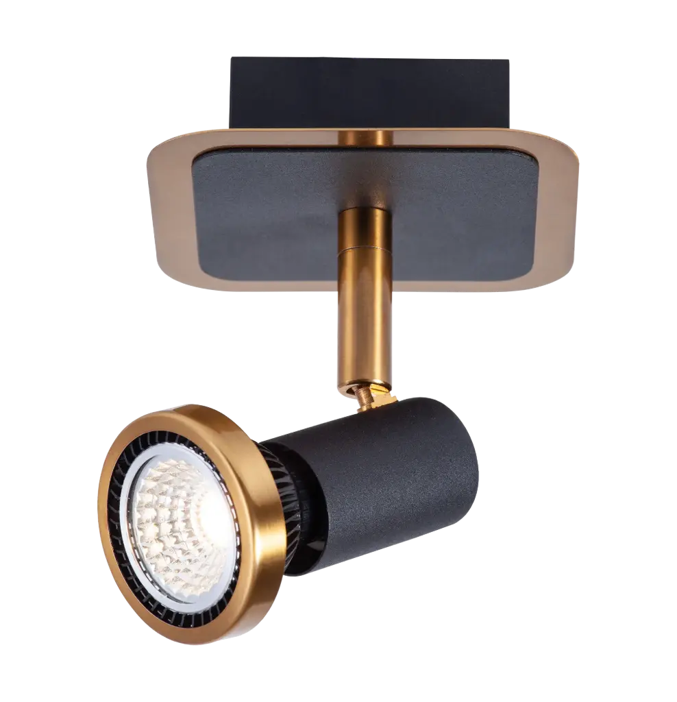 XZIBIT 1L GU10 LED 5W dim incl. zwart / brons