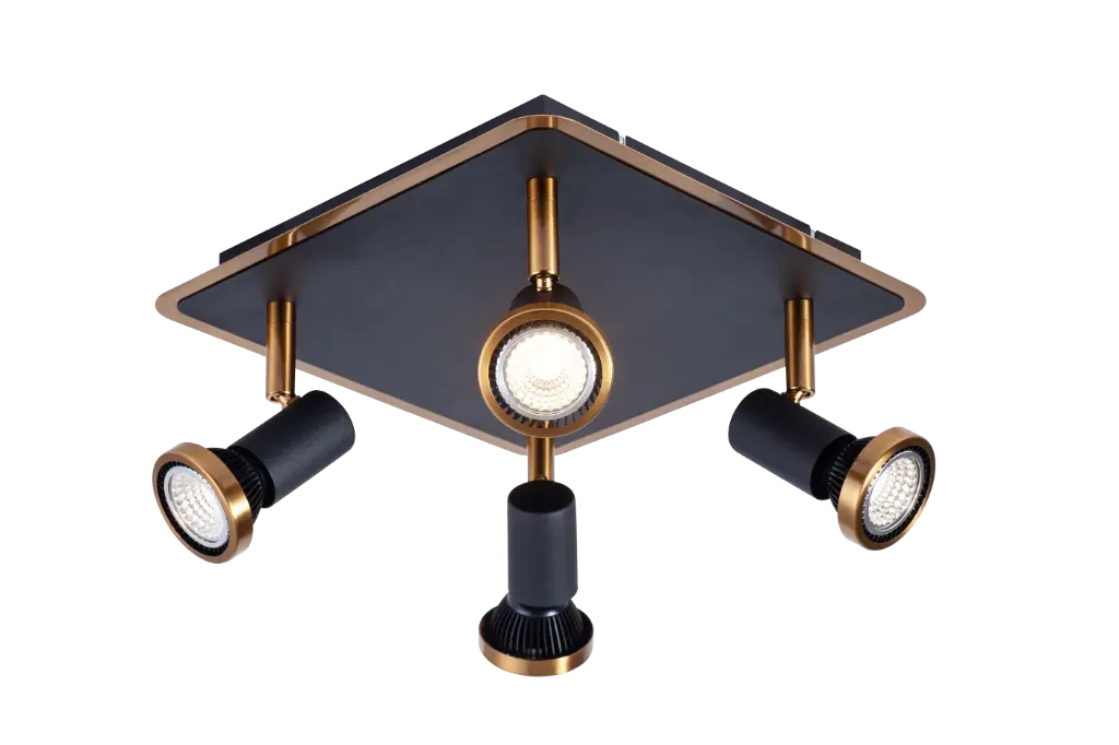 XZIBIT 4L GU10 LED 5W dim incl. zwart / brons