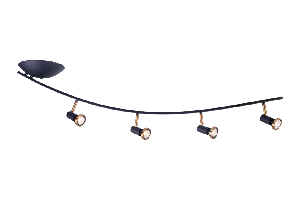 XZIBIT 4L boog GU10 LED 5W dim incl. zwart / brons