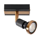 ROBUS 1L GU10 LED 5W dim incl. zwart / brons