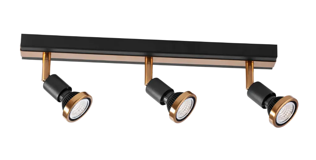 *ROBUS 3L GU10 LED 5W dim incl. zwart / brons