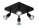 RUNE 4L sqr GU10 LED 4,3W dim incl. noir