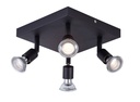 RUNE 4L sqr GU10 LED 4,3W dim incl. zwart