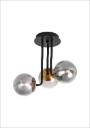 TSURU plafond 3x G9 LED incl. mat zwart/brons