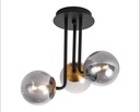 TSURU plafond 3x G9 LED incl. mat zwart/brons
