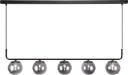 TSURU pendel 5x G9 LED incl. mat zwart/brons
