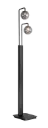TSURU vloerlamp 2x G9 LED incl. mat zwart/brons dimmer incl.