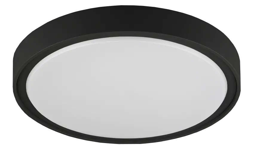 QIJO plafonnier rond zwart SMD LED 24W IP65
