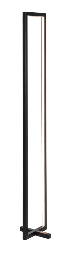 GURI LED vloerlamp 47W 3000K zwart dimbaar