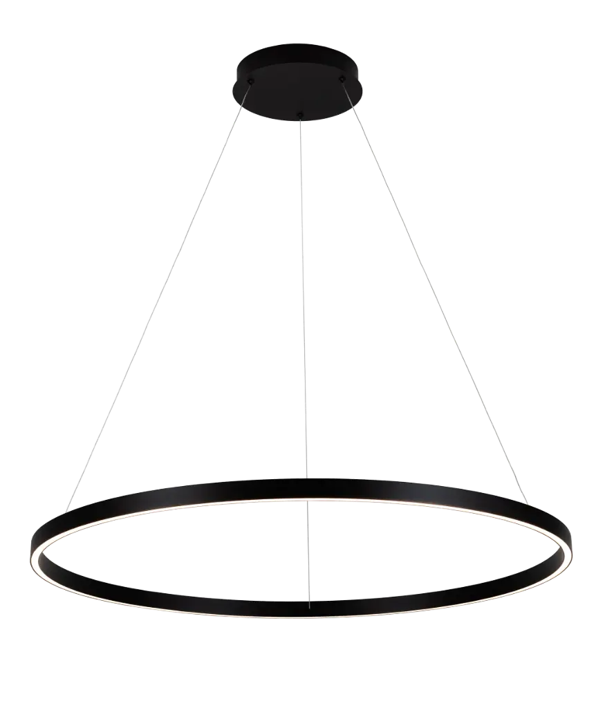 GURI LED pendel ø90cm 76W 3000K zwart dimbaar