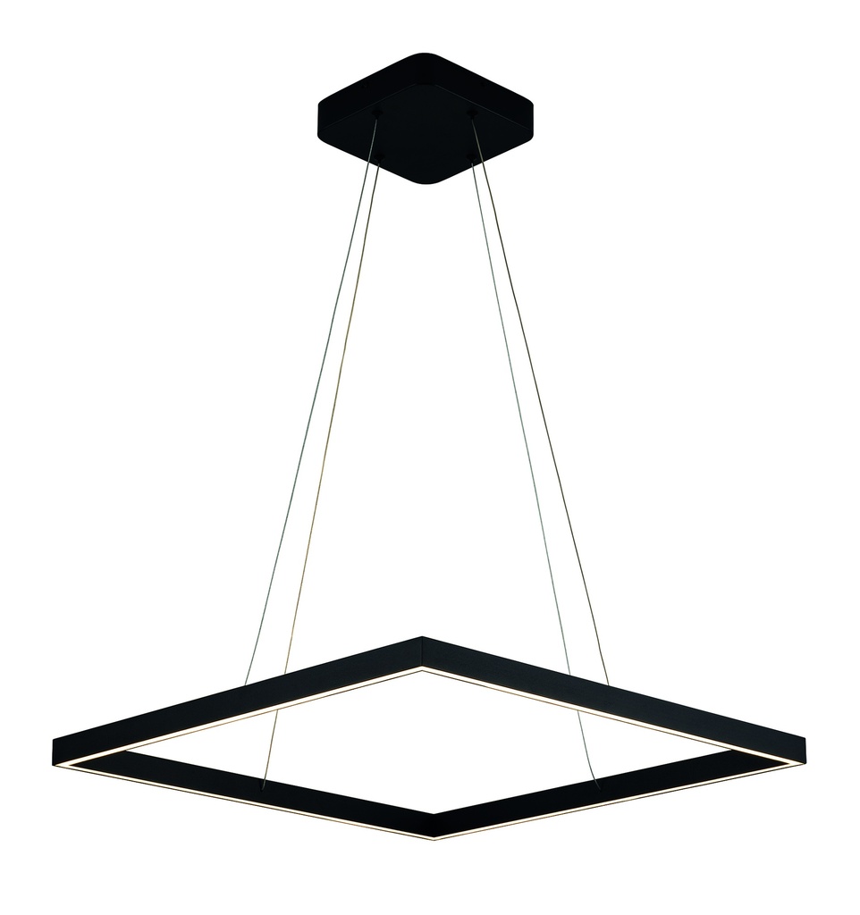 GURI LED pendel 60x60cm 64W 3000K zwart dimbaar