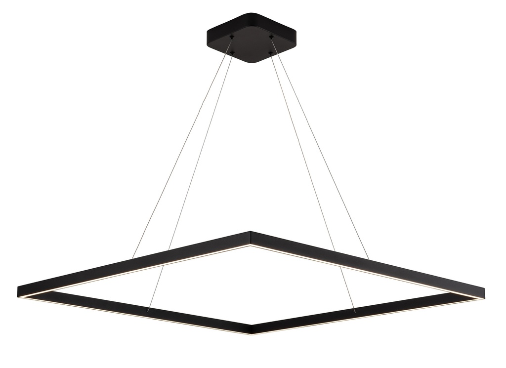 GURI LED pendel 90x90cm 98W 3000K zwart dimbaar