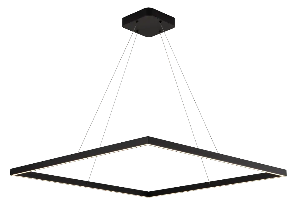 GURI LED pendel 90x90cm 98W 3000K zwart dimbaar