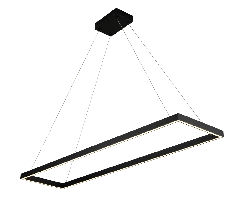 GURI LED pendel 30x120cm 53W 3000K zwart dimbaar