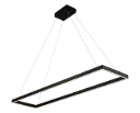 GURI LED pendel 30x120cm 53W 3000K zwart dimbaar