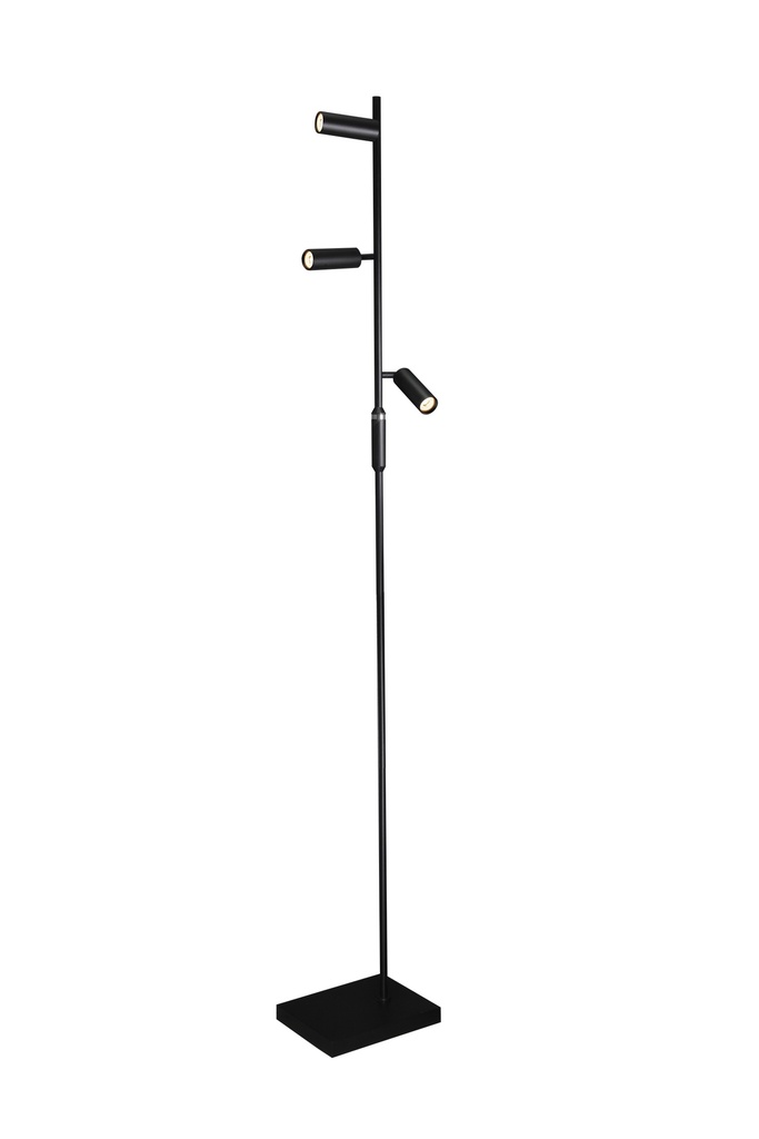 LOPAL vloerlamp 3L 3x 4W LED zwart