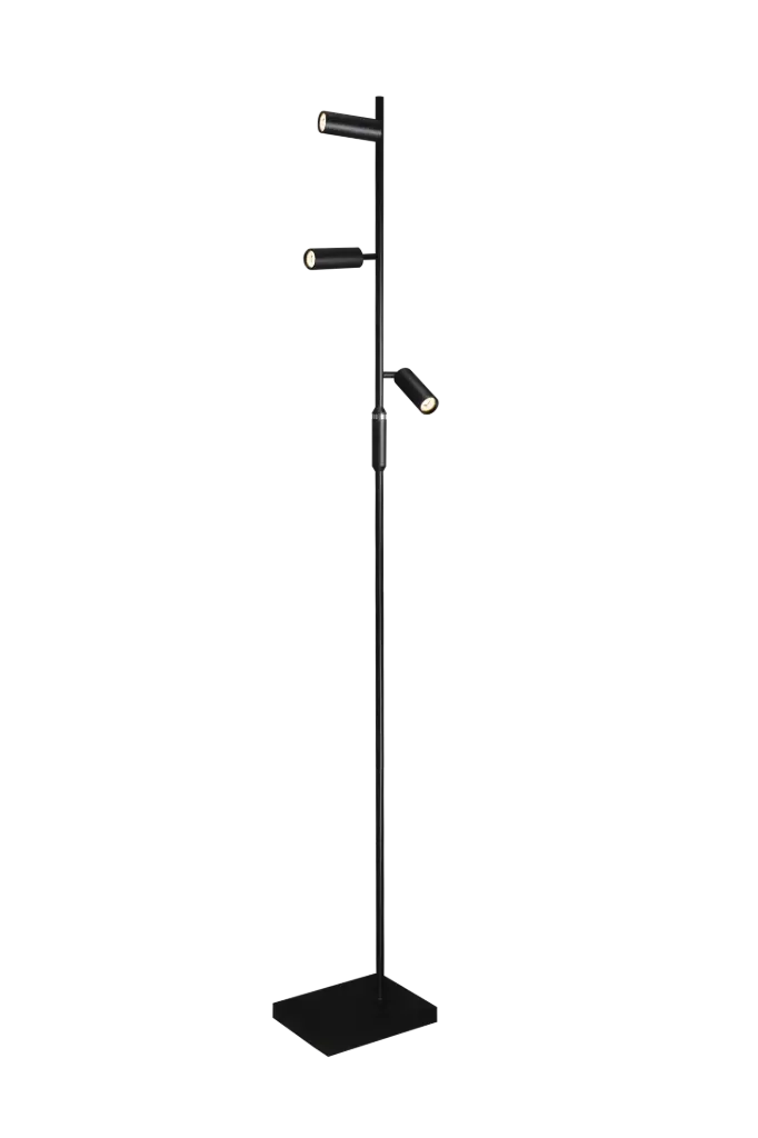 Lopal floorlamp 3L 3x 4W LED black