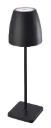 INA 2Watt IP54 tafellamp zwart, herlaadbaar, batterij inclusief