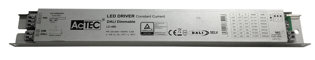 DRIVER DALI 2.0 dimbaar 45 Watt