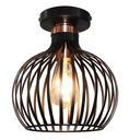 RAGA 1x E27 plafondlamp zwart + koper