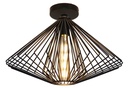 DAXOS 1x E27 plafondlamp zwart Ø48cm