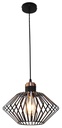 SHURU 1x E27 pendel zwart + koper Ø32cm