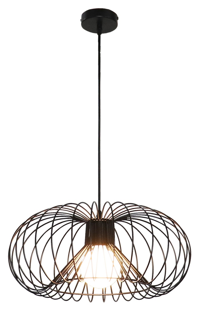 JULIA 1x E27 pendel Ø43cm zwart