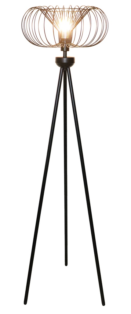 JULIA 1x E27 vloerlamp Ø44cm zwart